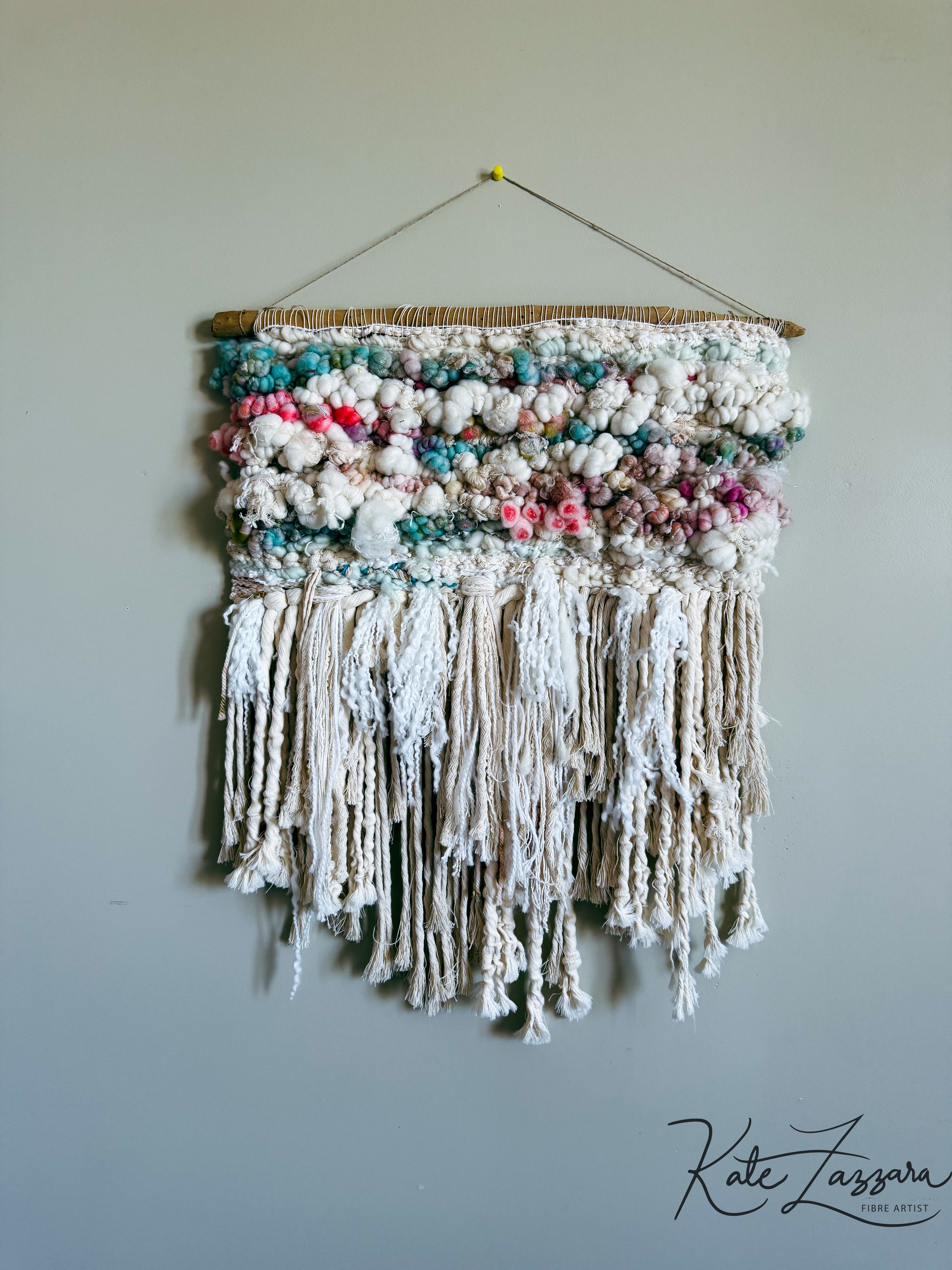 Candy Cane Woven Wall Hanging
